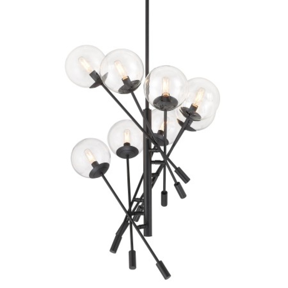 8 LIGHT PENDANT FIXTURE IN METAL