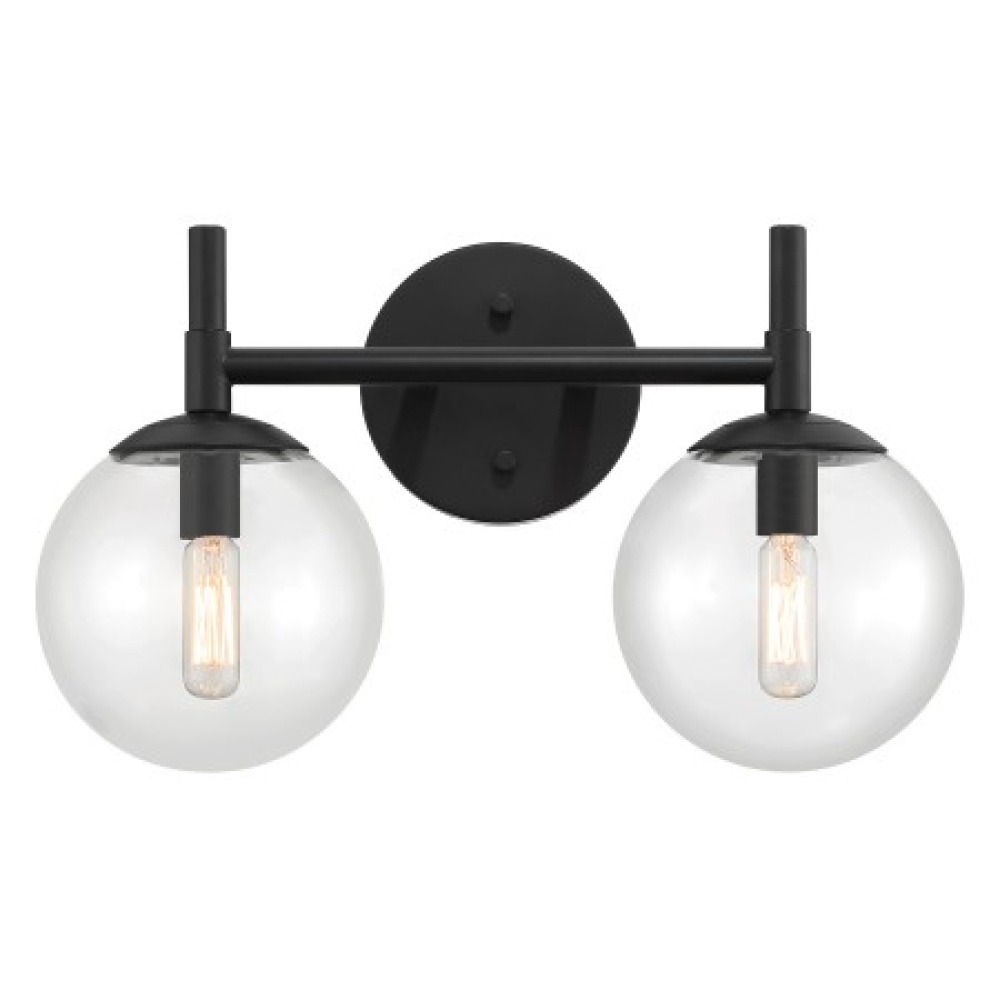 2 LIGHT, BATH FIXTURE IN METAL