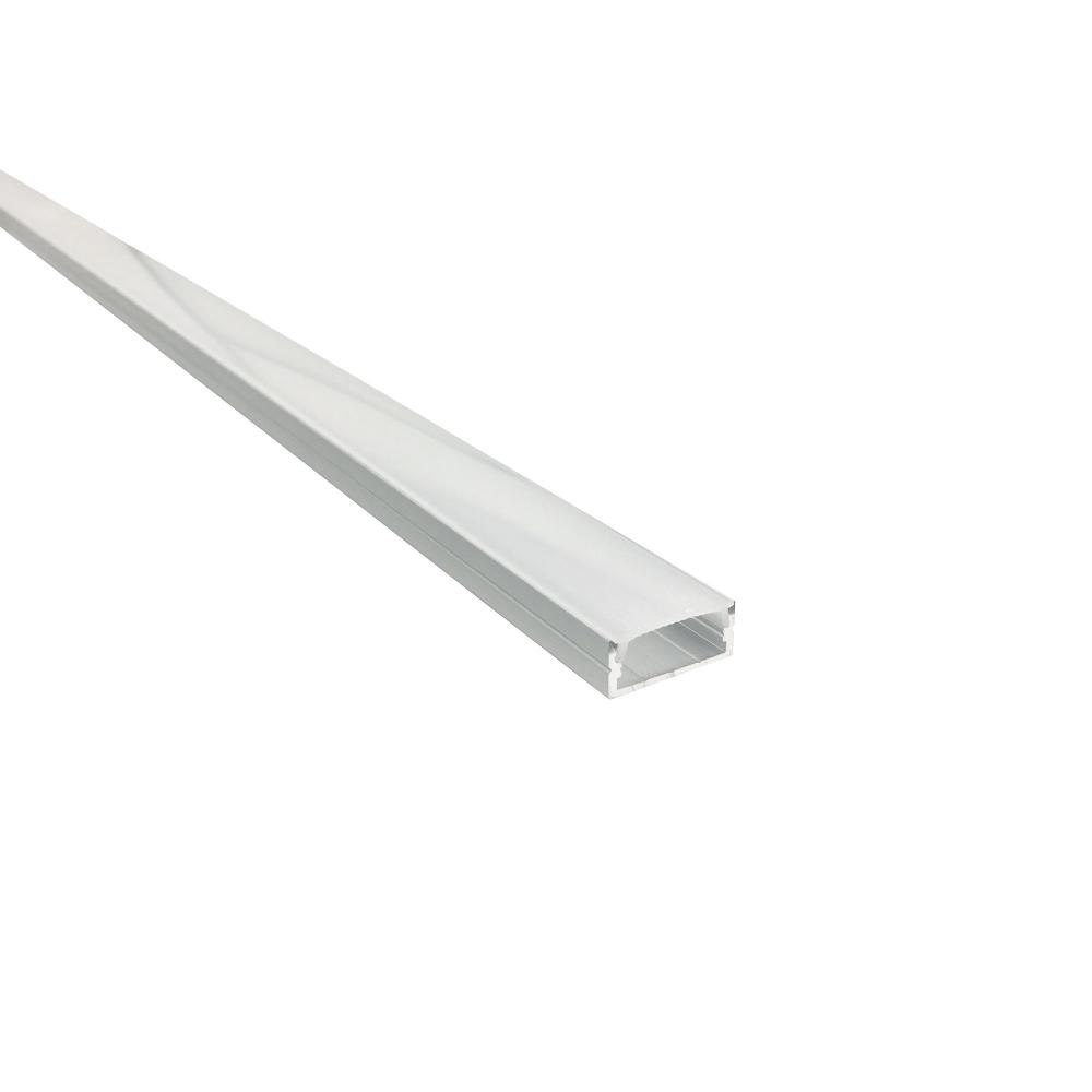 4-ft Shallow Channel, Aluminum (Plastic Diffuser and End Caps Included)