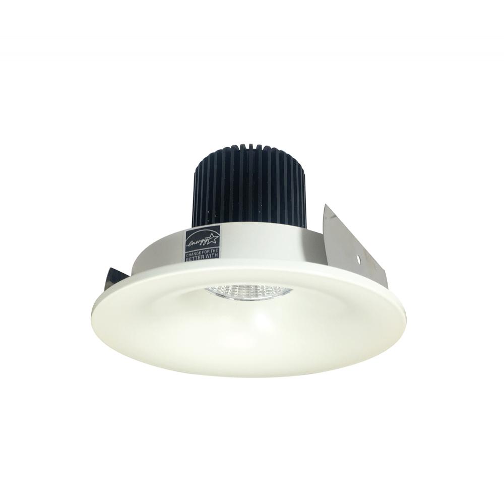 4" Iolite LED Round Bullnose, 1000lm / 14W, 3500K, White Finish