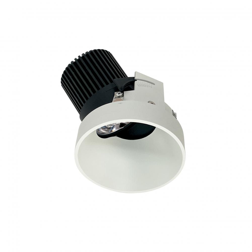 4" Iolite LED Round Trimless Adjustable Slot, 10-Degree Optic, 850lm / 12W, 2700K, White Finish