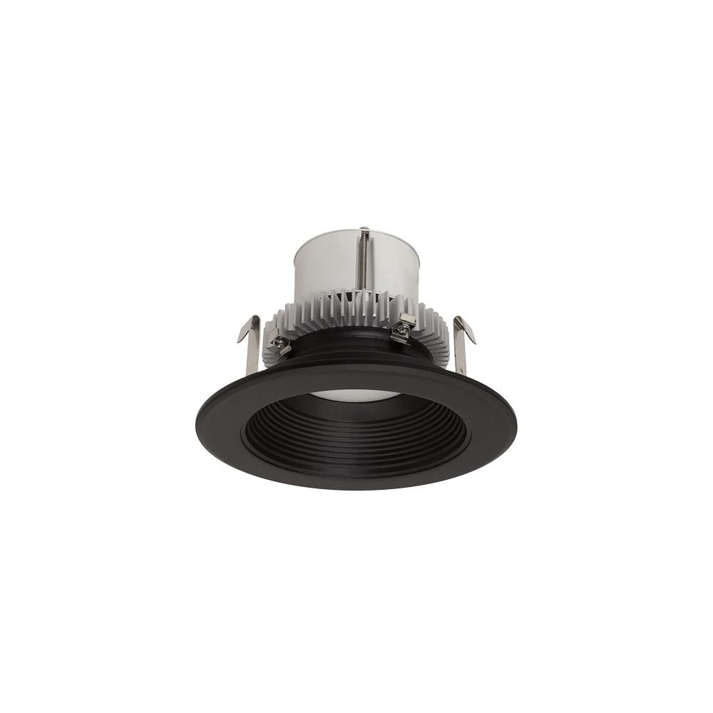 4" Cobalt Click Round Retrofit Baffle, 1000lm / 12W, 3000K, Black Baffle / Black Flange