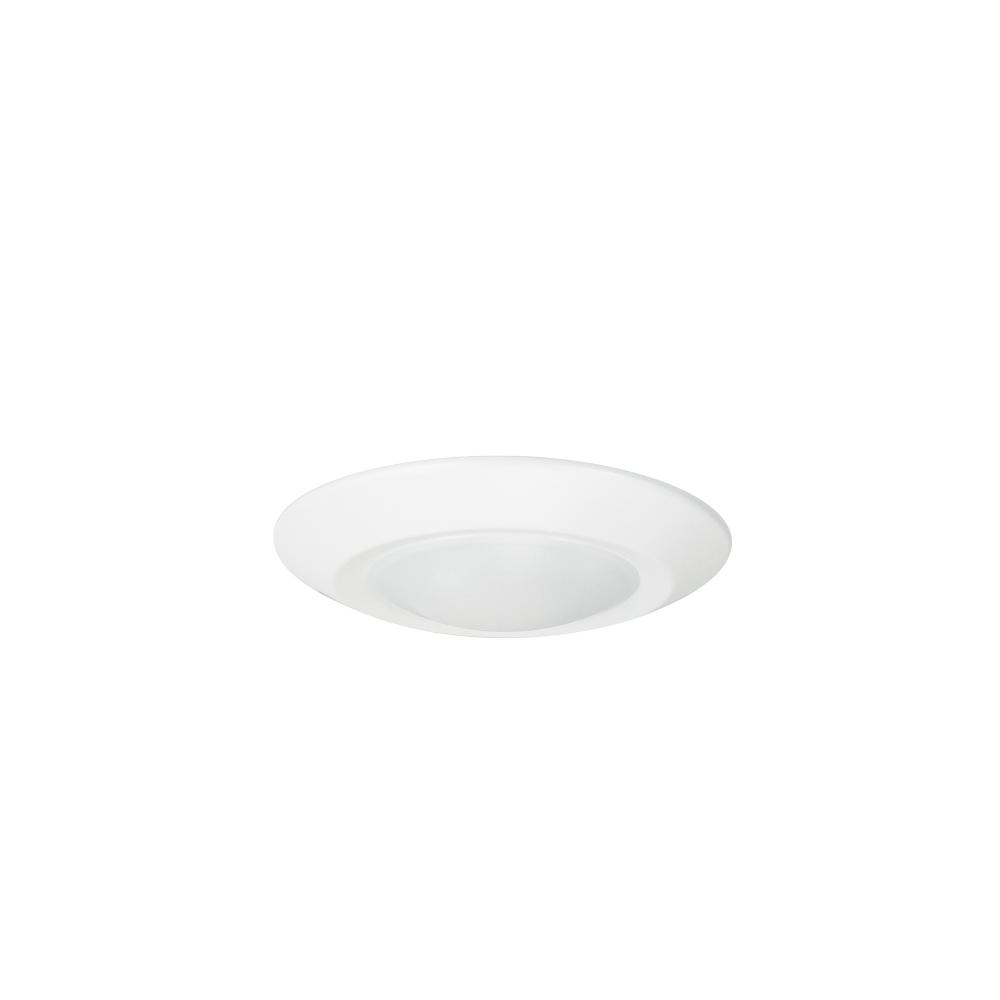 4" Regressed AC Opal LED Surface Mount, 700lm / 11W, 3000K, White finish