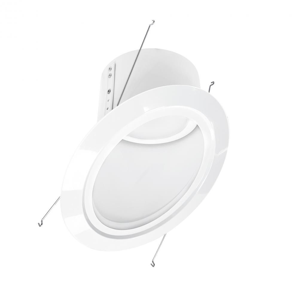 6" Super Sloped LED Retrofit Reflector, 1200lm / 16W, 3000K, White Reflector / White Flange