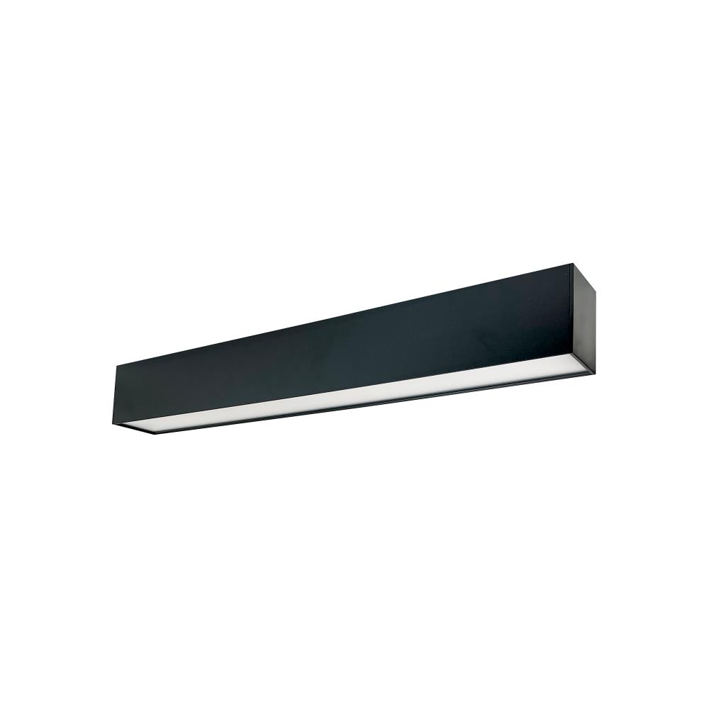 2' L-Line LED Indirect/Direct Linear, 3710lm / Selectable CCT, Black Finish