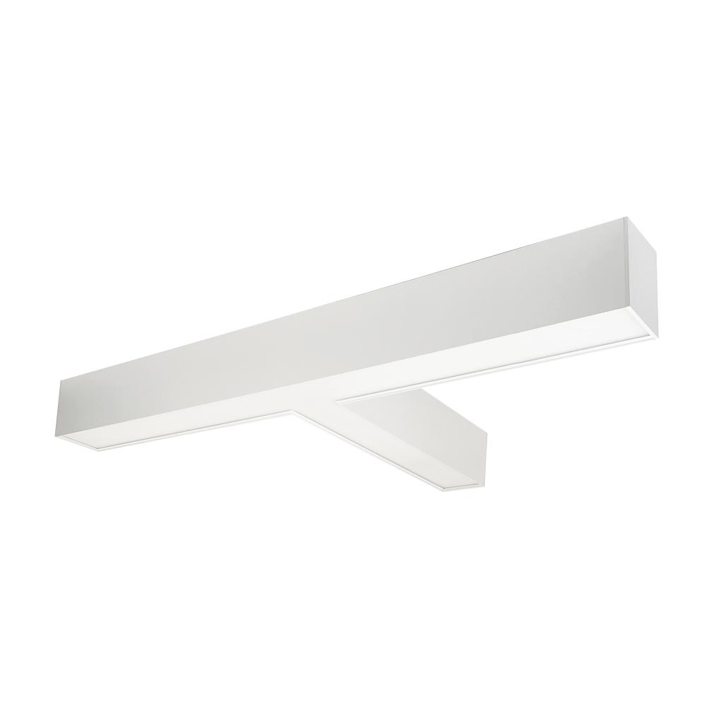 "T" Shaped L-Line LED Indirect/Direct Linear, 5027lm / Selectable CCT, White Finish