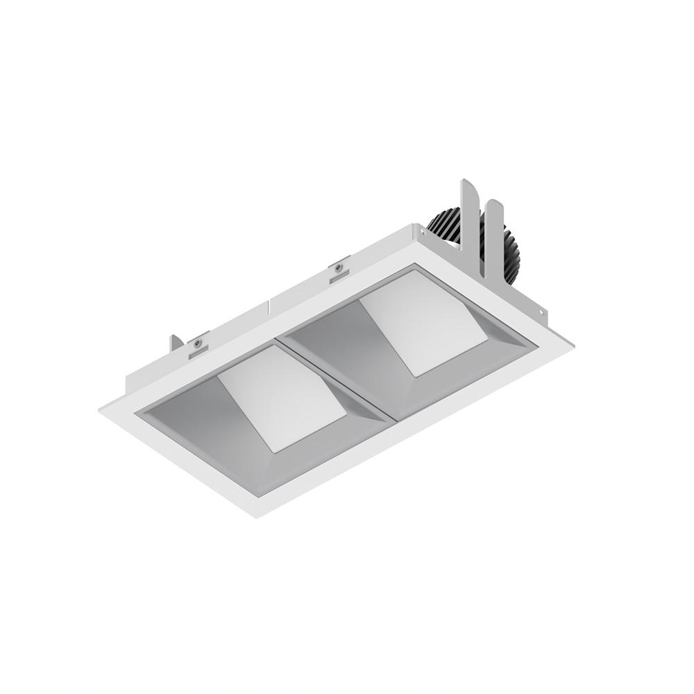 Iolite MLS 2-Head Trim Kit, MPW Flange, 3000K, 1000lm, Haze Wall Wash Trims