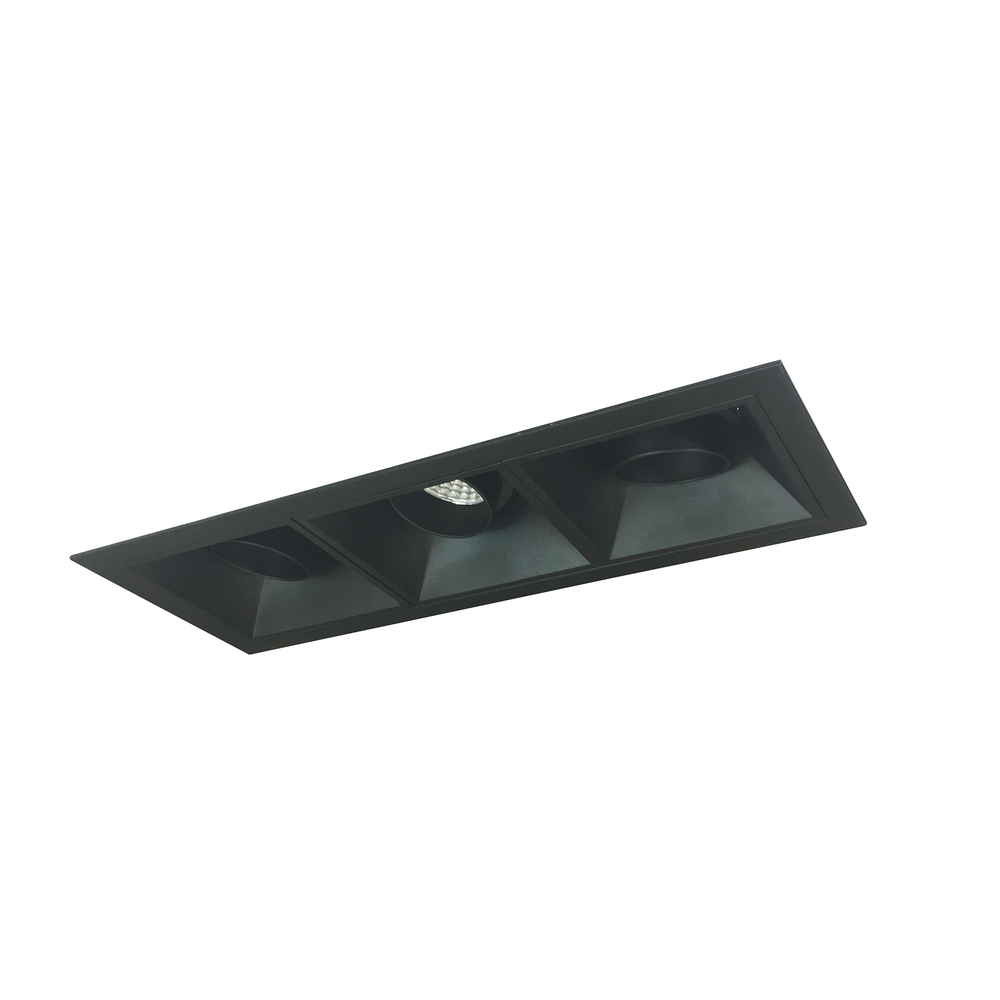 Iolite MLS 3-Head Trim Kit, Black Flange, 5000K, 1000lm, Black Adj. Snoot Trims