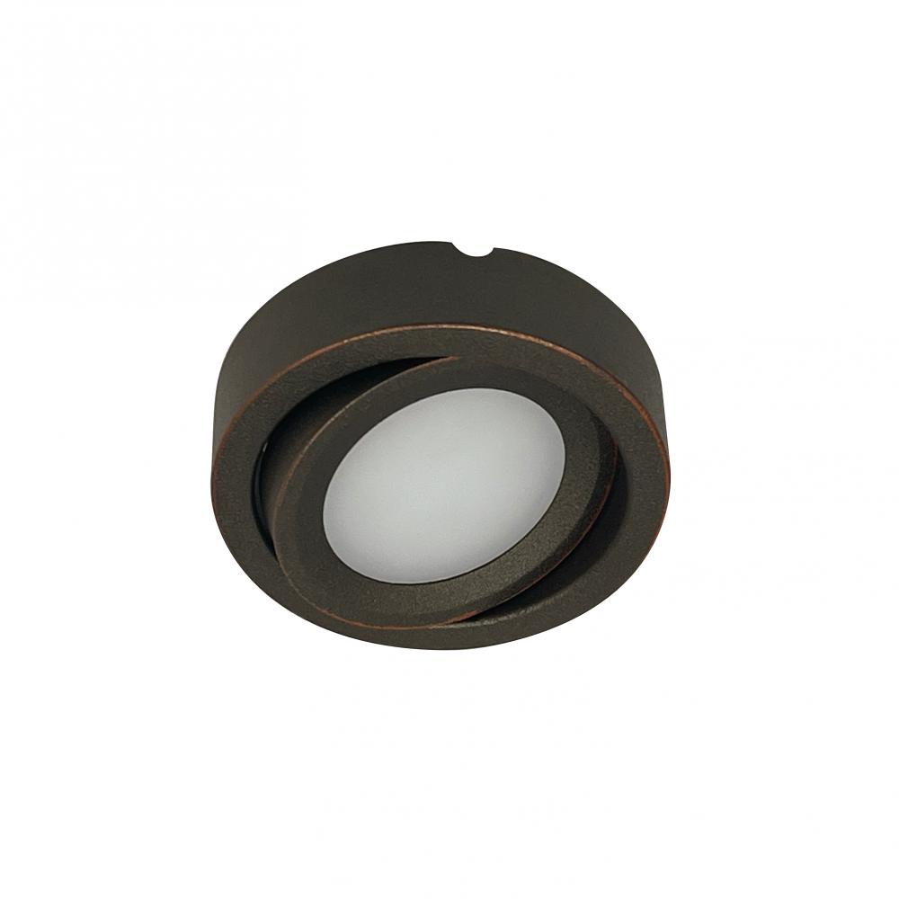 24V Josh Adjustable LED Puck Light, 300lm / 3000K, Bronze Finish