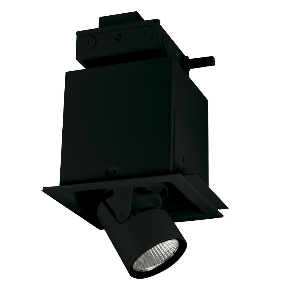 Pull-Down LED Trimless 1-Head MLS, 30W / 2100lm per Head, Flood, 4000K, Black, 120V Triac/ELV/0-10V