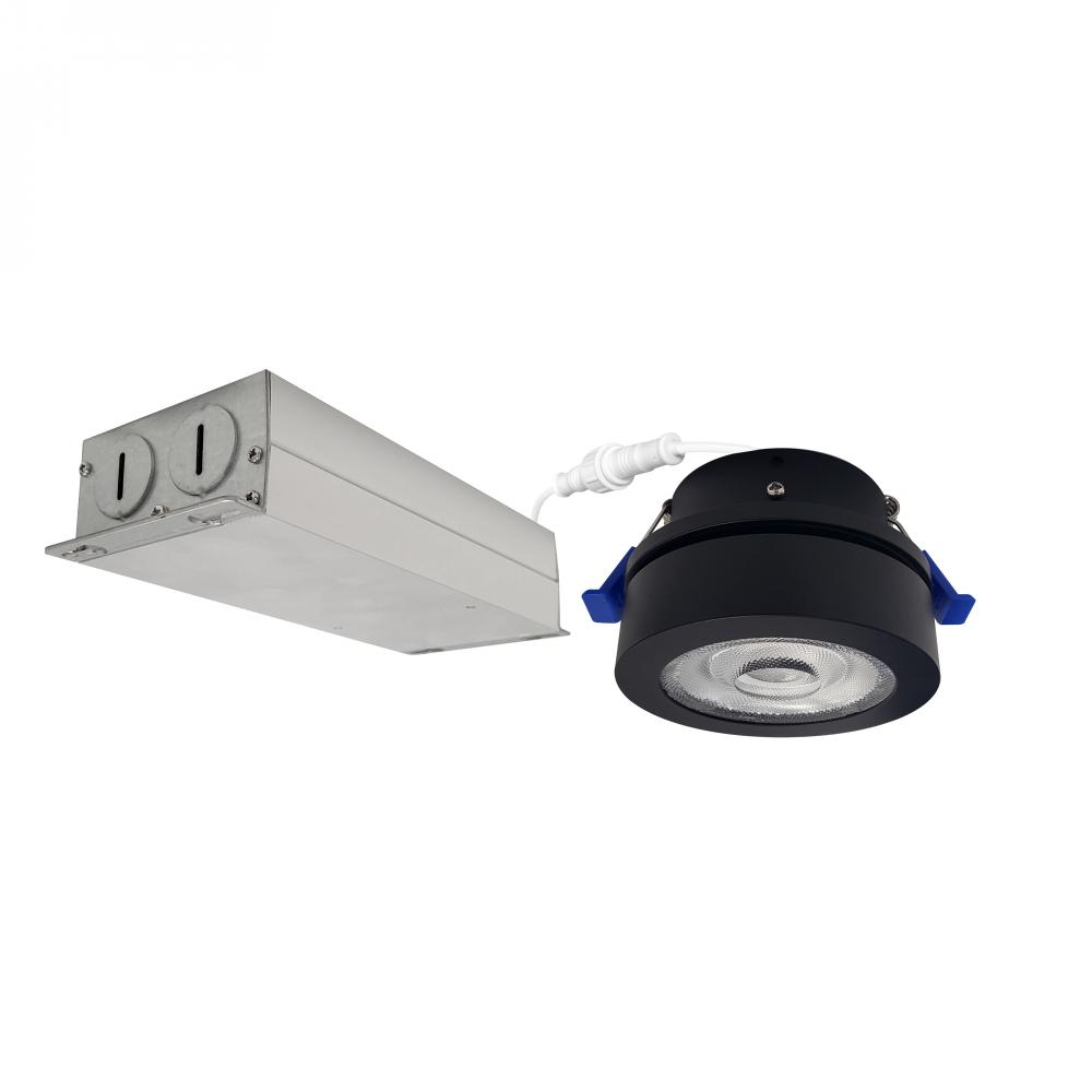 4" M-Wave Can-less Adjustable LED Downlight, 3000K, Black finish