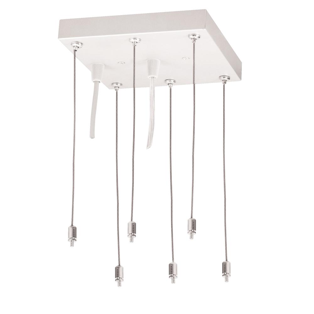 Pendant Mounting Kit with Canopy for LED Back-Lit Panels, White
