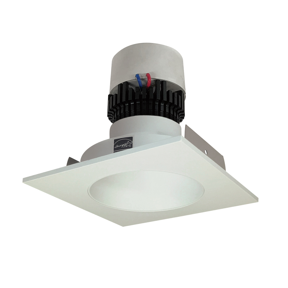 4" Pearl LED Square Retrofit Reflector with Round Aperture, 1000lm / 12W, 3500K, White Reflector