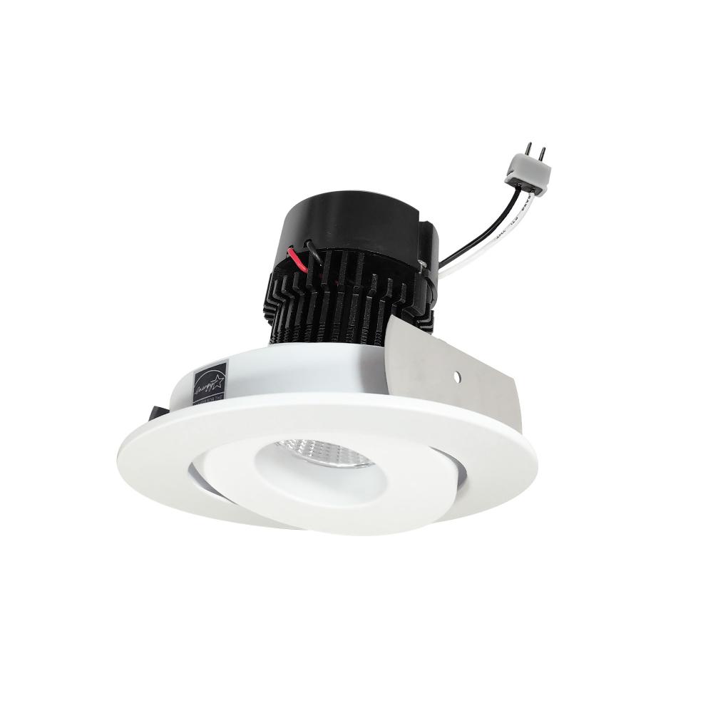 4" Pearl Low Voltage LED Round Adjustable Gimbal Retrofit, 1050lm / 11W, 3000K, Matte Powder