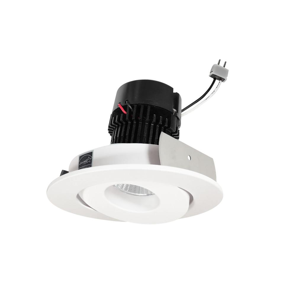 4" Pearl Low Voltage LED Round Adjustable Gimbal Retrofit, 1050lm / 11W, 4000K, White Finish