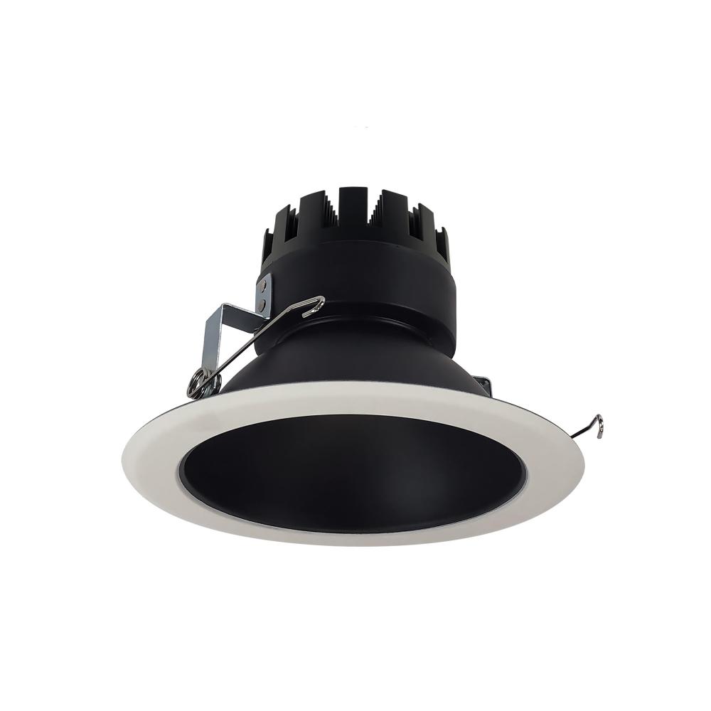 6" Marquise III Round Open Reflector, 1500lm, 3000K, Flood Optic, Black Reflector/White Flange