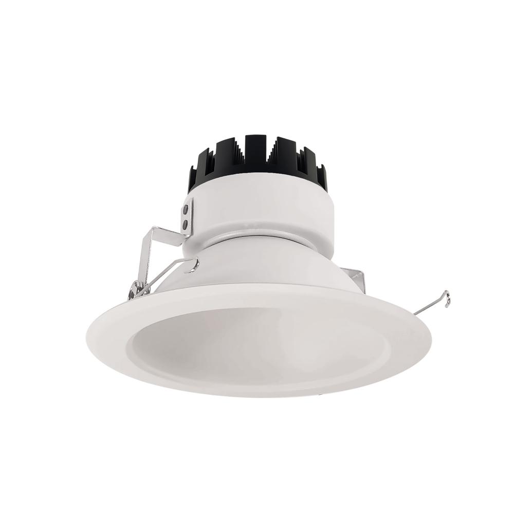 6" Marquise III Round Open Reflector, 1500lm, 3500K, Flood Optic, White Reflector/White Flange