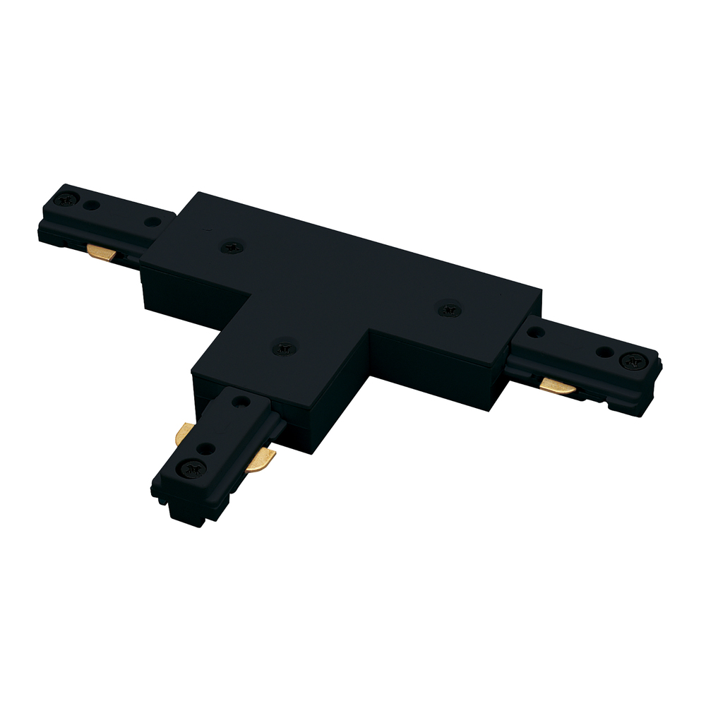 T Connector, 2 Circuit Track, Right Polarity, Black