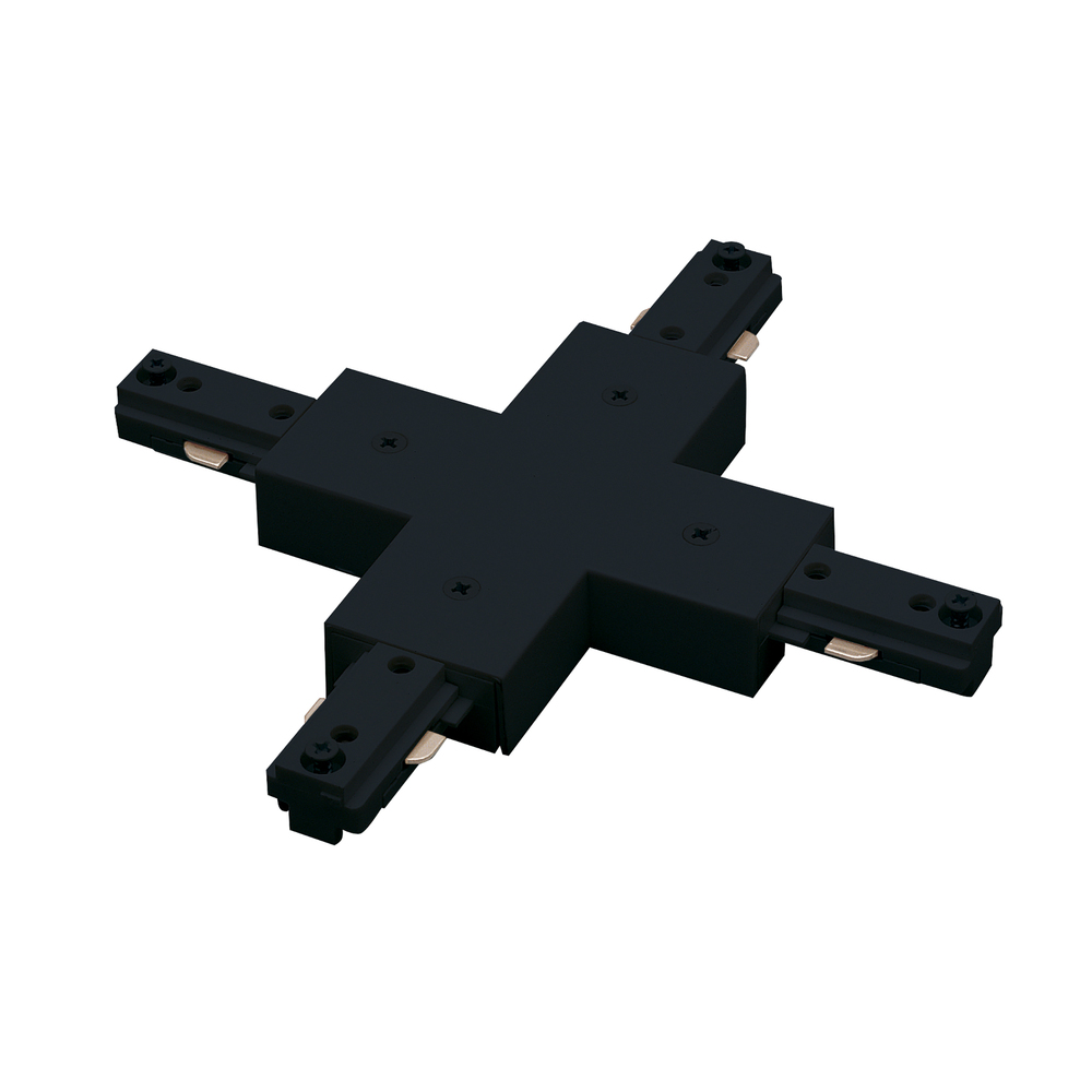 X Connector, 1 Circuit Track, Black