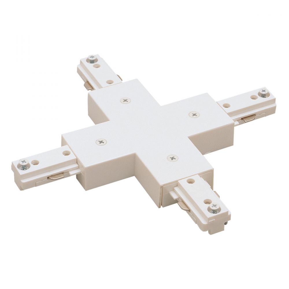 X Connector, 2 Circuit Track, Right Polarity, White