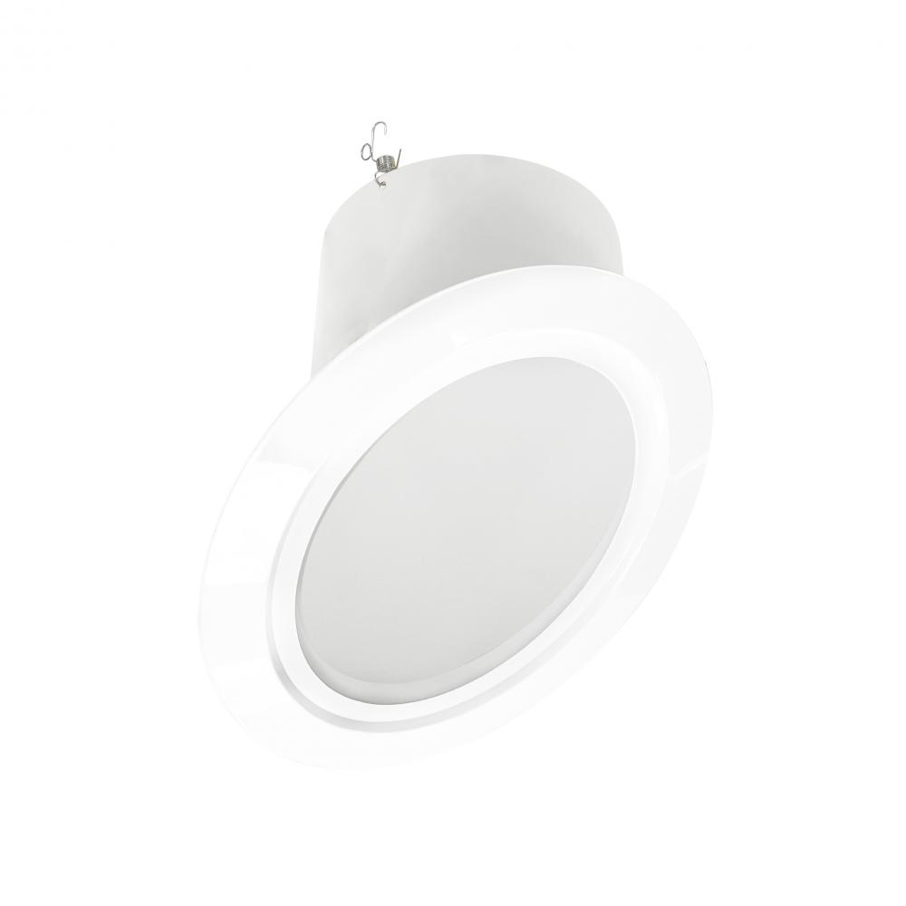 6" Super Sloped Reflector Trim, White Reflector / White Flange