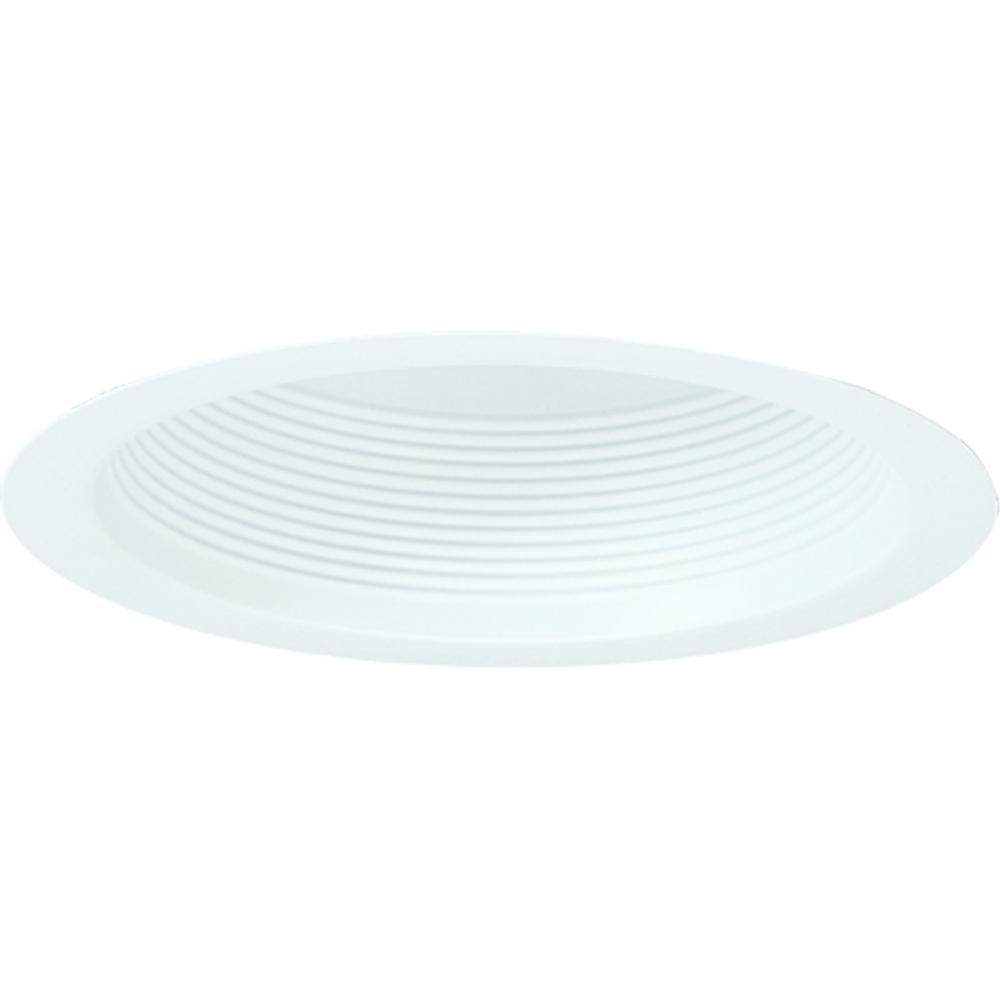 6" Air-Tight Aluminum Baffle Cone w/ Flange, White