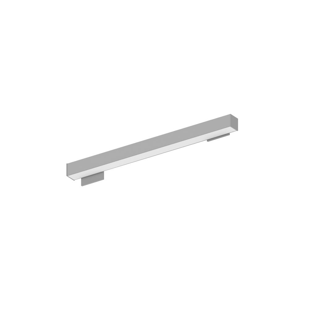 2' L-Line LED Wall Mount Linear, 2100lm / 3000K, 4"x4" Left Plate & 2"x4" Right