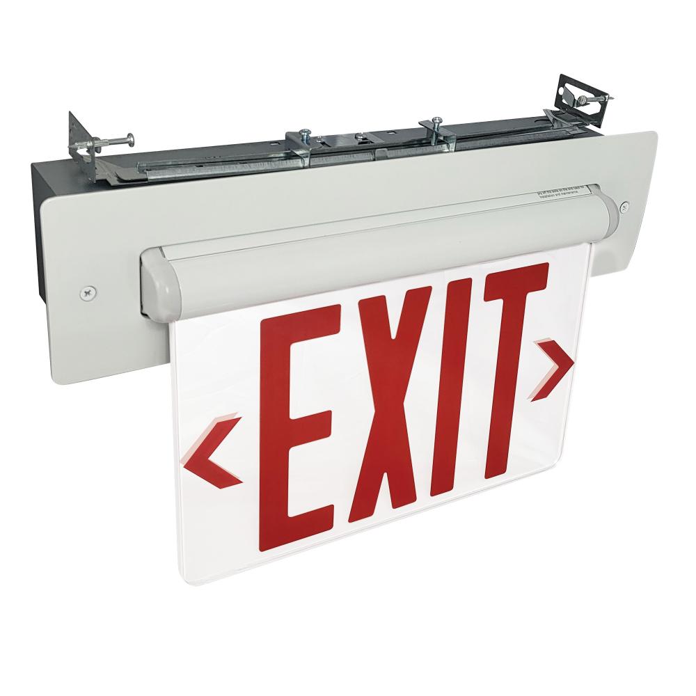 EXIT REC ADJ AC 1F RED/CLR WHI