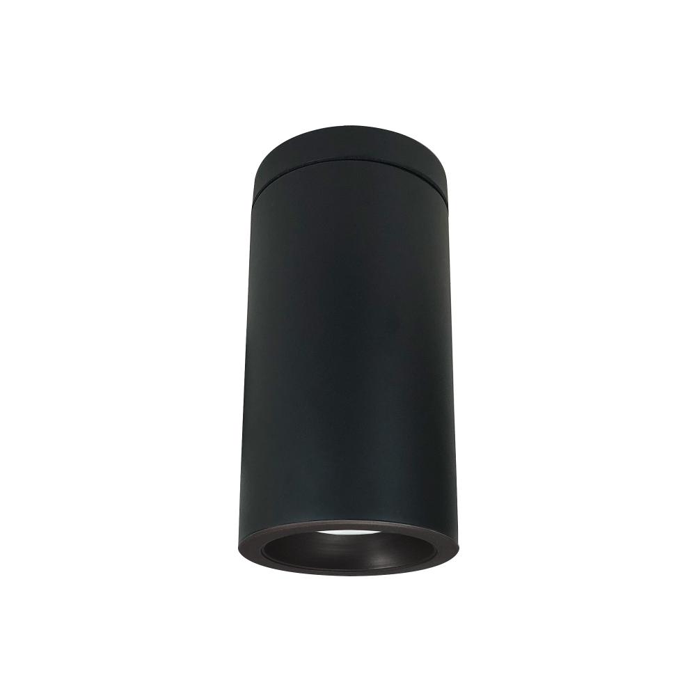 6" Cobalt Surface Mount Cylinder, Black, 750L, 3500K, Bronze Reflector, 120V Triac/ELV/0-10V &