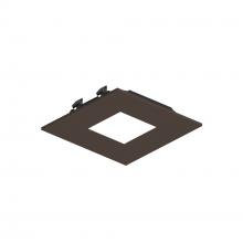 Nora NAPF-3SPHBZ/CL - 3" Apollo Square Flanged Pinhole Trim with Clear Lens, Bronze Finish