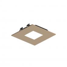 Nora NAPF-3SPHWD/CL - 3" Apollo Square Flanged Pinhole Trim with Clear Lens, Wheat Diffused Finish