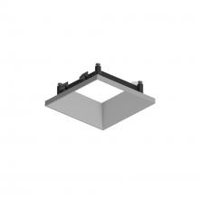 Nora NAPT-3SDNHZ/CL - 3" Apollo Square Flangeless Downlight Trim with Clear Lens, Haze Reflector / Matte Powder White