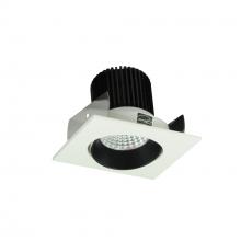 Nora NIOB-2SC35XBW/10 - 2" Iolite LED Square Adjustable Cone Reflector, 1000lm / 14W, 3500K, Black Reflector / White