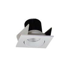 Nora NIOB-2SC30XWW/10 - 2" Iolite LED Square Adjustable Cone Reflector, 1000lm / 14W, 3000K, White Reflector / White