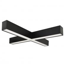 Nora NLUD-X334B/OS - "X" Shaped L-Line LED Indirect/Direct Linear, 6028lm / Selectable CCT, Black finish, with