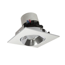 Nora NPR-4SC35XCMPW - 4" Pearl LED Square Adjustable Cone Retrofit, 1000lm / 12W, 3500K, Specular Clear Reflector /