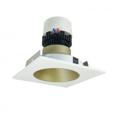 Nora NPR-4SNDC40XCHMPW - 4" Pearl LED Square Retrofit Reflector with Round Aperture, 1000lm / 12W, 4000K, Champagne Haze