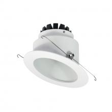 Nora NRM3-6S1L230FW - 6" Marquise III Round Slope Reflector, 1200lm, 3000K, Flood Optic, White Reflector/White Flange