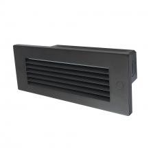 Nora NSW-841/32BZ - Brick Die-Cast LED Step Light w/ Horizontal Louver Face Plate, 118lm, 4.6W, 3000K, Bronze,