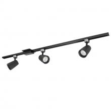 Nora NTLE-875927B - 4-ft Track Pack with (3) MAC XL 1250lm LED Track Heads, 2700K, Black Finish