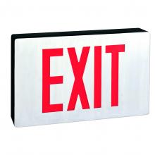 Nora NX-606-LED/R/2F - Die-Cast LED Exit Sign w/ Battery Backup, Double-Faced Aluminum w/ 6" Red Letters in Black