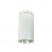 Nora NYLS3-6S1L235FC12DDW - 6" Sapphire III Surface Mount White Cylinder, Diffused Clear Reflector/Diffused Clear Flange,