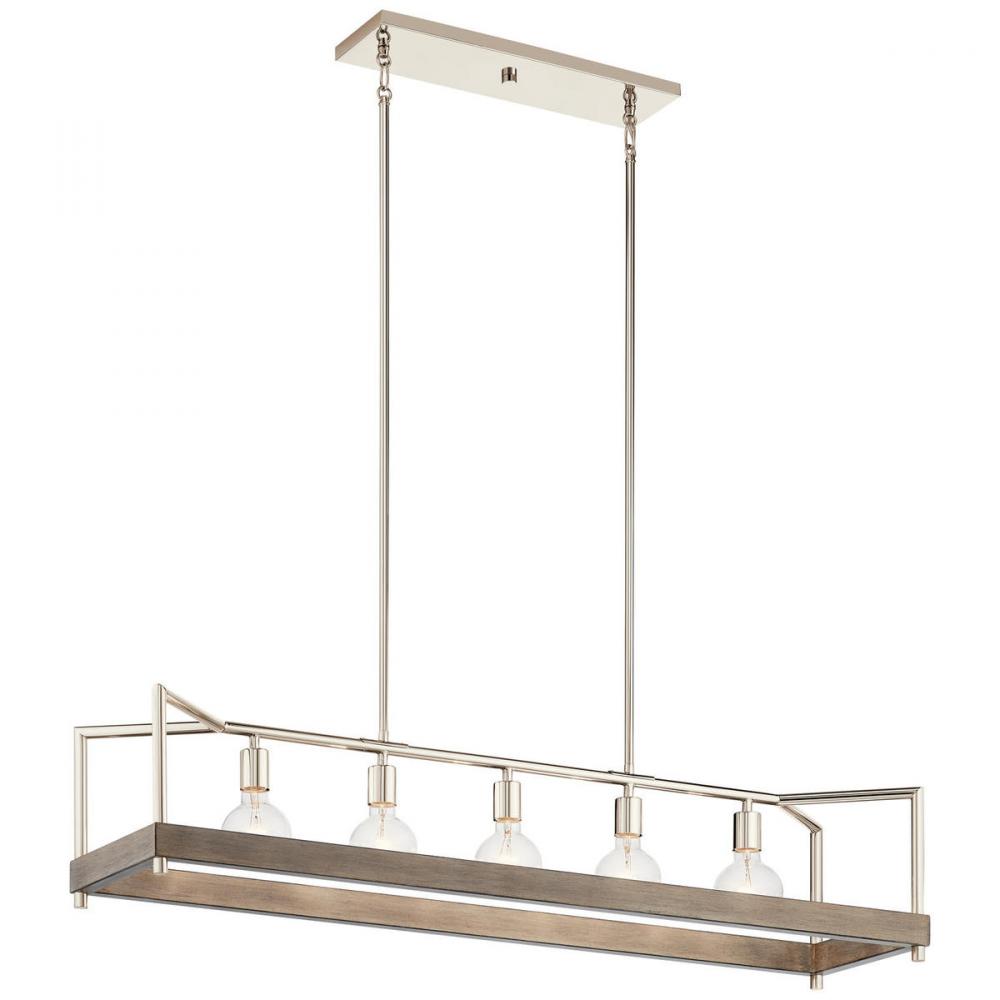 Tanis™ 5 Light Linear Chandelier Distressed Antique Gray