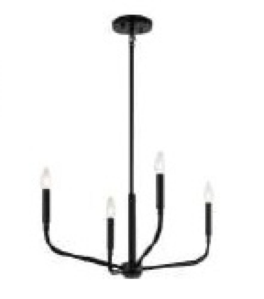 Madden 20 Inch 4 Light Convertible Chandelier in Brushed Nickel
