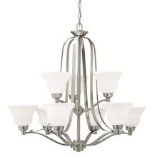 Kichler 1784NIL18 - Langford™ 9 Light Chandelier with LED Bulbs Brushed Nickel