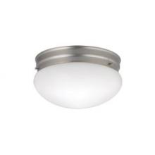 Kichler 209NI - Ceiling Space 9" 2 Light Flush Mount with White Globe in Brushed Nickel