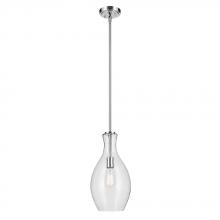 Kichler 42047CHCS - Everly 17.75" 1-Light Bell Pendant with Clear Seeded Glass in Chrome