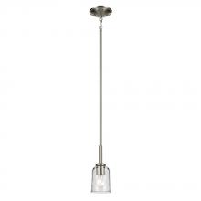 Kichler 43674NICLR - Shailene 11.25" 1-Light Mini Bell Pendant with Clear Glass in Brushed Nickel