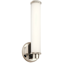 Kichler 45686PNLED - Indeco 14.5" LED Linear Vanity Light with Satin Etched White Glass in Polished Nickel