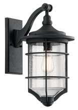 Kichler 49127DBK - Royal Marine 18.25" 1 Light Outdoor Wall Light with Clear Seeded Glass in Distressed Black